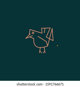 Premium Bird logo with modern concept. Bird icon vector illustration