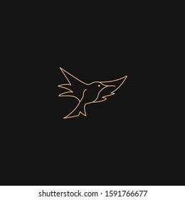 Premium Bird logo with modern concept. Bird icon vector illustration