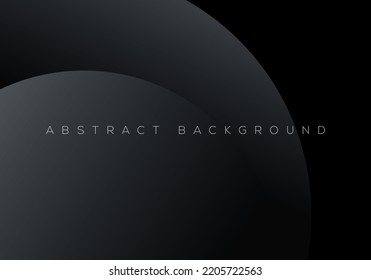 Concepto de fondo de resumen negro premium con formas de gris oscuro geométrico de lujo fondo con espacio de copia para texto o mensaje