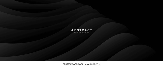 Premium black abstract background with luxurious geometric elements