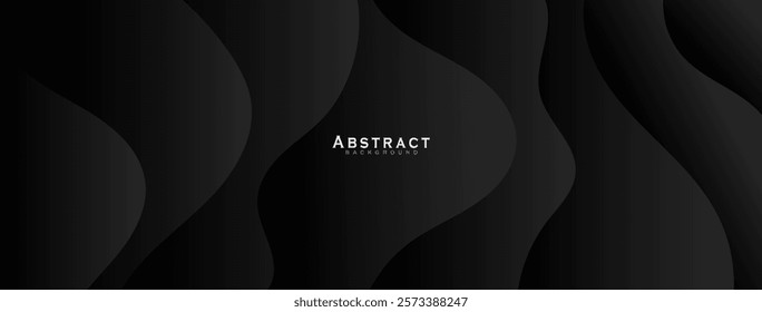 Premium black abstract background with luxurious geometric elements