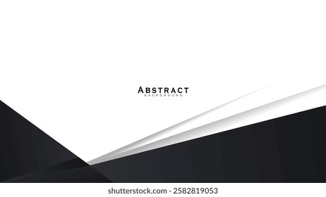 Premium black abstract background with luxurious geometric elements