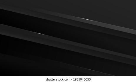 Premium black abstract background with overlap layer. Vector background for wallpaper. Eps 10