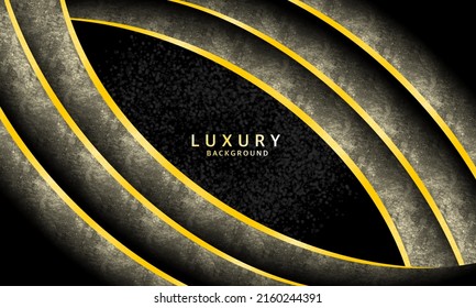 Premium Black abstract background with silver lines isolated on a dark background. Premium Vector. with a little yellow hue