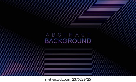 Premium black background design with abstract stripes line. future themes. techno abstract background.dark space with glowing lines. Modern graphic design element future style concept