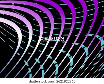 Premium black background design with colorful waving motifs. Vector horizontal template, for digital luxury business banner, formal contemporary.