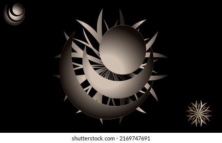 Conjunto de fondo negro premium con elementos geométricos de oro oscuro de lujo para afiche, banner, volante, presentación, diseño web, vector EPS-10.