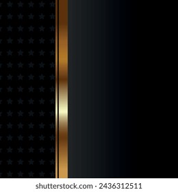 Premium black casino background with golden frame and stars seamless ornament	