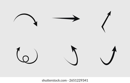 Premium black color arrows vector for use.