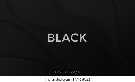 Premium black color background with dynamic shadow on background. vector background. Eps10