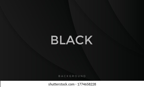 Fondo de color negro premium con sombra dinámica en el fondo. fondo vectorial. Eps10