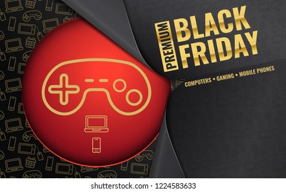 Premium Black Friday Banner for computer, mobile and gaming deals