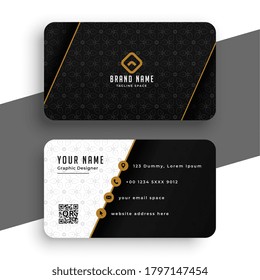 premium black and gold business card design template