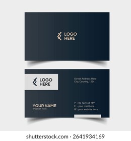 Premium Black and Gold Business Card Layout for Branding and Identity