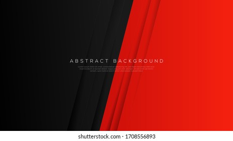 Hochwertiger abstrakter, schwarz-roter Hintergrund mit Überlappungsschicht, Hintergrund der Vektorillustration. EPS10