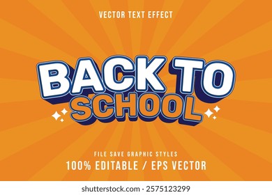 Premium Black To School text effects can be edited again, suitable poster, template.