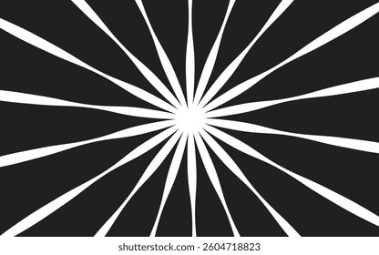 Premium Black and white rays background vector illustration