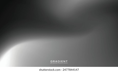 Premium Blank Blurred Texture Ilustración sombra Blanco y negro Diseño moderno de fondo. Malla de degradado ondulado de línea gris plata. Malla de degradado ondulado gris. Vector de fondo de oficina monocromático de aluminio