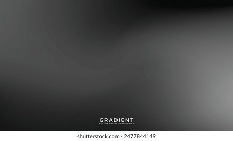 Premium Blank Blurred Texture Illustration shadow Black and white Modern Design Backdrop. Soft Dark Silver Gray Wavy Gradient. Grey Wavy Gradient Mesh. Aluminum Monochromatic Office Background vector