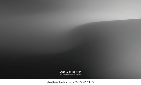 Premium Blank Blurred Texture Illustration shadow Black and white Modern Design Backdrop. Dark Silver Gray Wavy Gradient Mesh. Grey Wavy Gradient Mesh. Aluminum Monochromatic Office Background vector