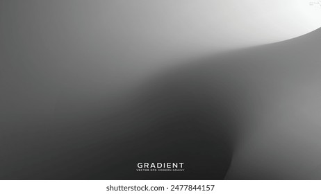 Premium Blank Blurred Texture Illustration shadow Black and white Modern Design Backdrop. Light Silver Gray Wavy spot Gradient. Grey Wavy Gradient Mesh. Aluminum Monochromatic Office Background vector