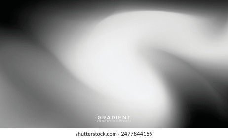 Premium Blank Blurred Texture Illustration shadow Black and white Modern Design Backdrop.White Silver Gray N Wavy Gradient. Grey Wavy Gradient Mesh. Aluminum Monochromatic Office Background vector