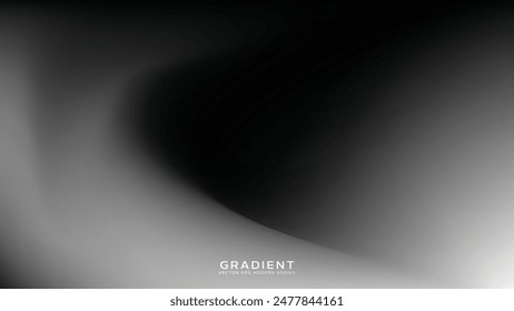 Premium Blank Blurred Texture Illustration shadow Black and white Modern Design Backdrop.Dark Silver Gray Line Wavy Gradient. Grey Wavy Gradient Mesh. Aluminum Monochromatic Office Background vector