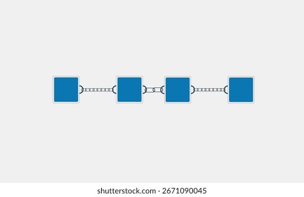 Ilustración vectorial de caja de blockchain de Premium para su uso.