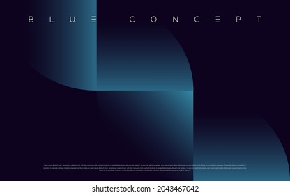 Premium blue abstract background concept with luxury geometric dark shapes. Exclusive cool art wallpaper design.