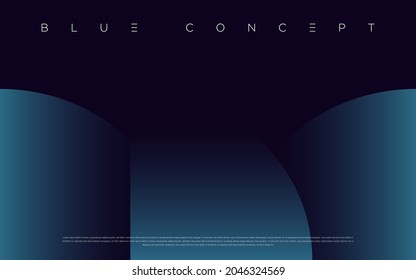 Premium blue abstract background concept with luxury geometric dark shapes. Exclusive cool art wallpaper design.