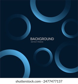 Premium blue abstract background concept with luxury geometric dark shapes. Exclusive cool art wallpaper design.