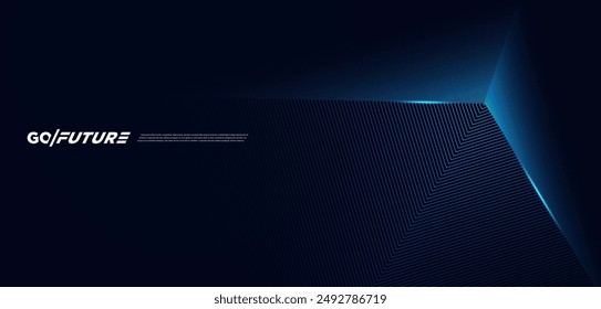 Premium blue abstract background concept with luxury geometric dark shapes. Exclusive cool art wallpaper design.