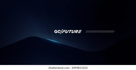 Premium blue abstract background concept with luxury geometric dark shapes. Exclusive cool art wallpaper design.