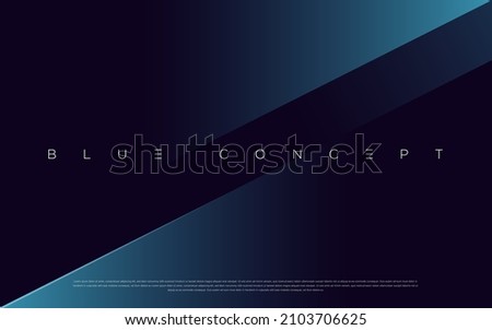 Premium blue abstract background concept with luxury geometric dark shapes. Exclusive cool art wallpaper design.