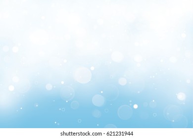 Premium Blue Background with Bokeh Lights. Vector Illustration.