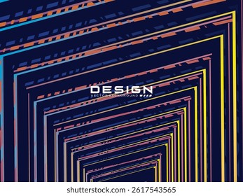 Premium blue background design with multicolored stripes pattern diagonal. Vector minimal horizontal template for banner, digital business, invitation, voucher, prestigious gift certificate, etc.	
