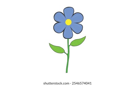 Premium blue Flower Petal Vector design for use.