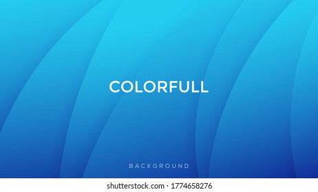 Fondo de color de gradiente azul premium con sombra dinámica en el fondo. fondo vectorial. Eps10