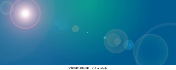 Gradiente elegante del efecto del destello de la lente azul y verde de Premium. Fondo de Fondo de pantalla Para aplicaciones de Web y móviles, infografía de negocios y redes sociales, decoración moderna, Plantilla de ilustración de arte.
