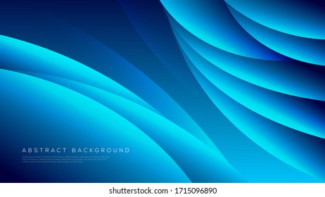 Premium blue wavy background with gradient color. Vector background. Eps10