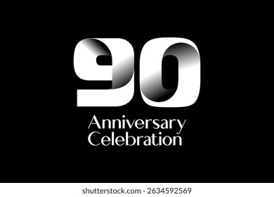 premium bold  illustration origami anniversary for celebrate  emblem . Anniversary logotype design