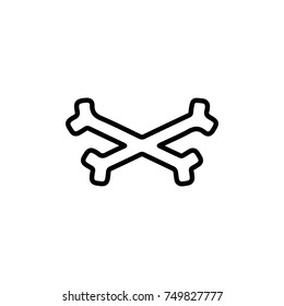 Premium bone icon or logo in line style. High quality sign and symbol on a white background. Vector outline pictogram for infographic, web design and app development.