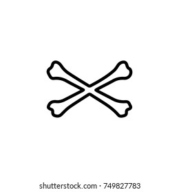 Premium bone icon or logo in line style. High quality sign and symbol on a white background. Vector outline pictogram for infographic, web design and app development.
