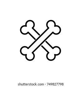 Premium bone icon or logo in line style. High quality sign and symbol on a white background. Vector outline pictogram for infographic, web design and app development.