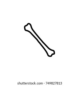 Premium bone icon or logo in line style. High quality sign and symbol on a white background. Vector outline pictogram for infographic, web design and app development.