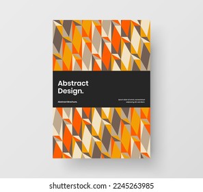 Ilustración vectorial de diseño A4 de portada de libros premium. Diseño único de folletos corporativos de hexágonos de mosaico.