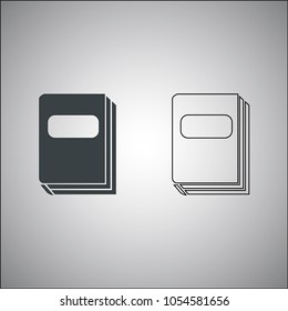 premium book fiil and outline vector icon