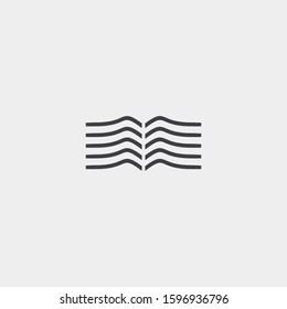 Premium book logo design. Abstract book icon vector illustration