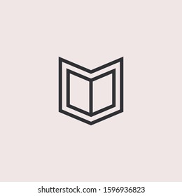 Premium book logo design. Abstract book icon vector illustration