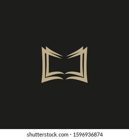 Premium book logo design. Abstract book icon vector illustration